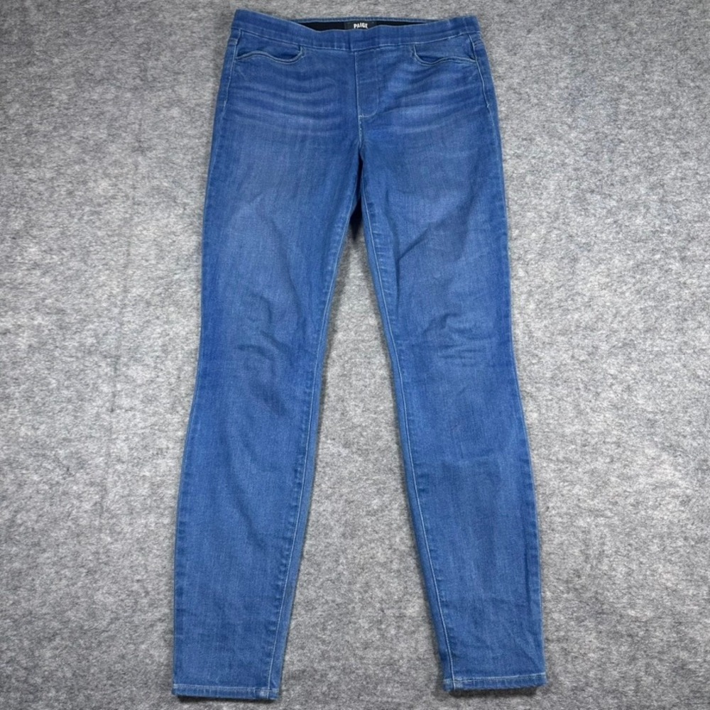 Paige Pull‎ On Skinny Jeans Blue High Rise Denim Jeggings Womens 29